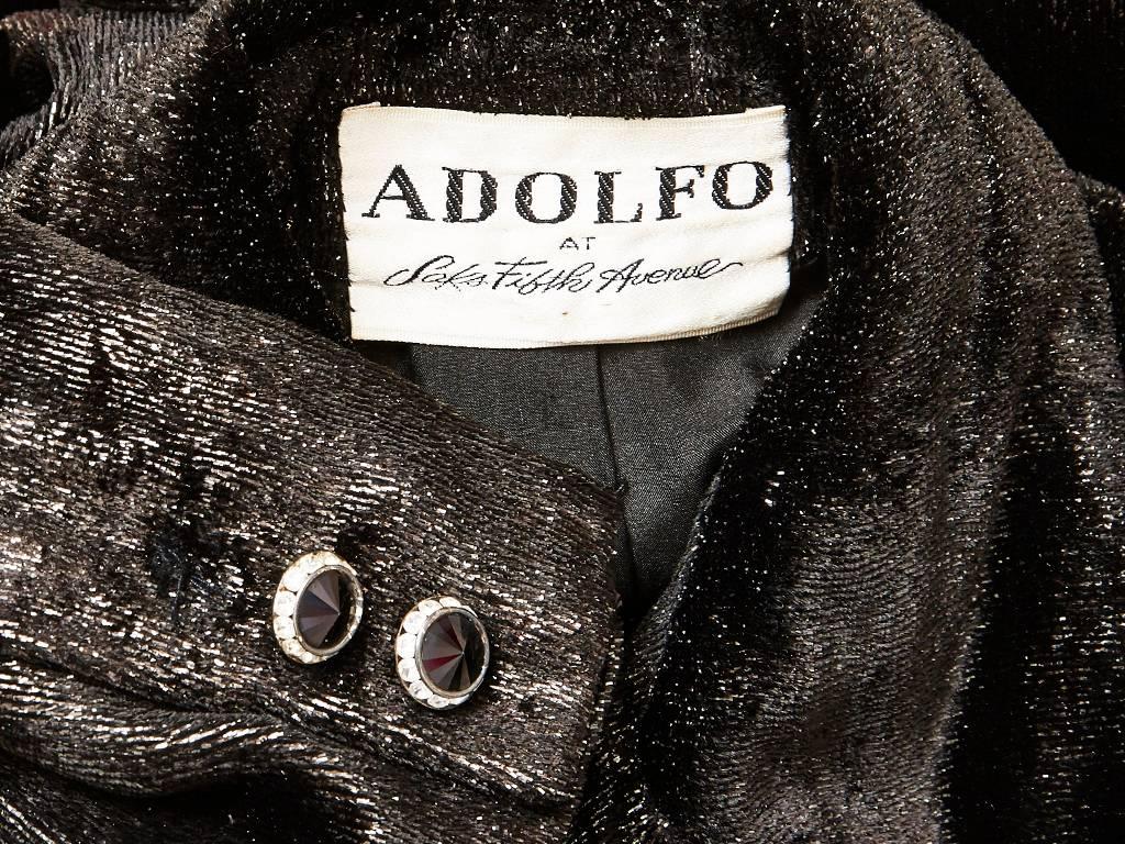 Adolfo Panne Velvet Double Breasted Tuxedo 1