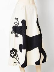 Castelbajac Whimsical Embroidered and Applique Skirt