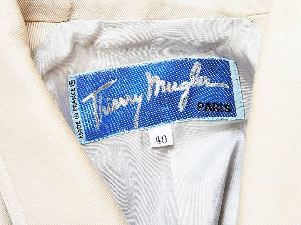 Thierry Muglar Safari Inspired Skirt Suit wiht Lacing Detail In Excellent Condition In New York, NY