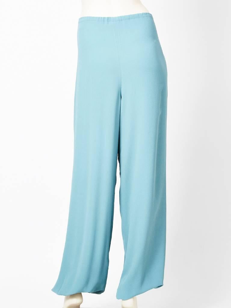 Blue Martin Margiela for Hermes Silk Georgette Harem Pant