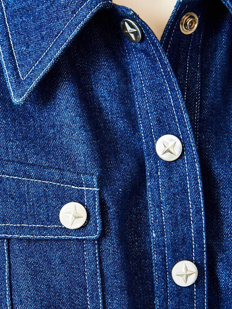 Muglar Fitted Denim Jacket at 1stDibs | hugler jeans, fitted denim ...