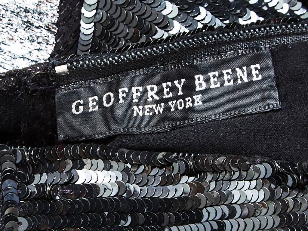 Geoffrey Beene Fitted Dress With Sequined Details In Excellent Condition In New York, NY