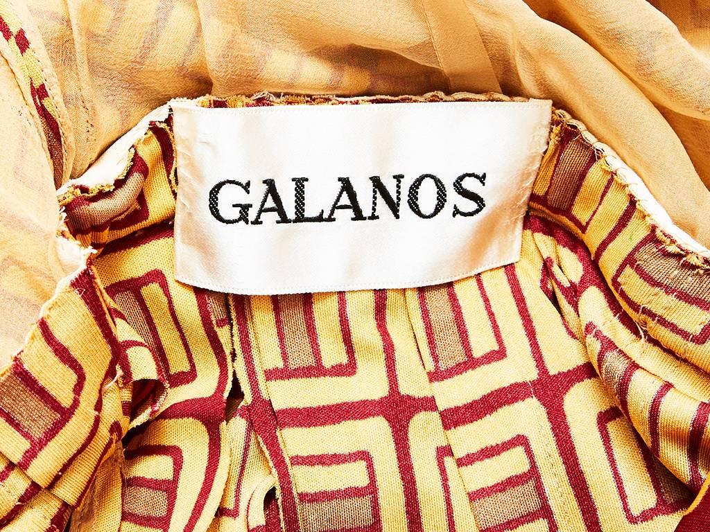 Galanos Geometric Patterned Jersey Shirt Dress In Excellent Condition In New York, NY