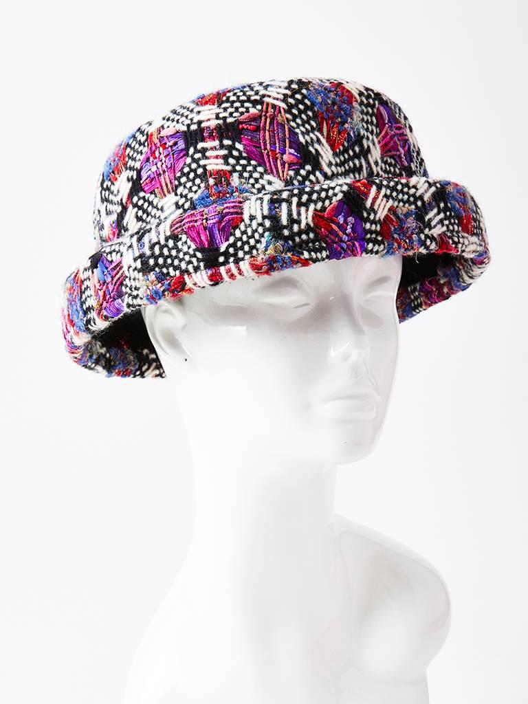 Chanel Linton Tweed Bowler Hat at 1stDibs | chanel sailor cap, bowler