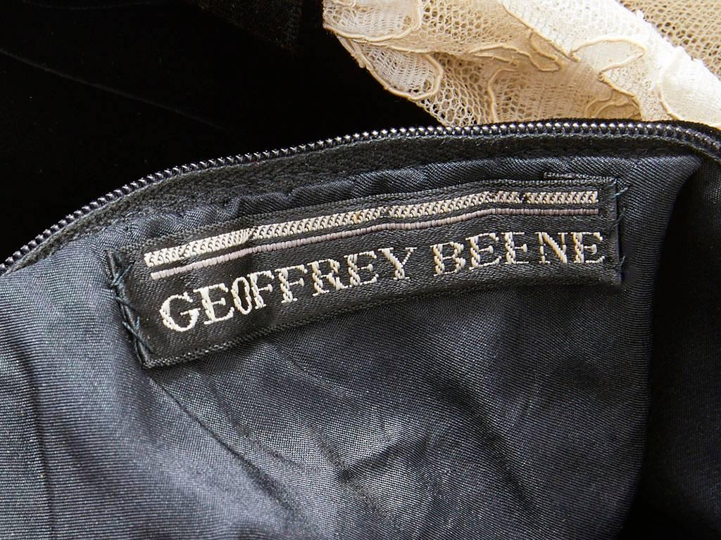 Geoffrey Beene Velvet and Lace Dress  1