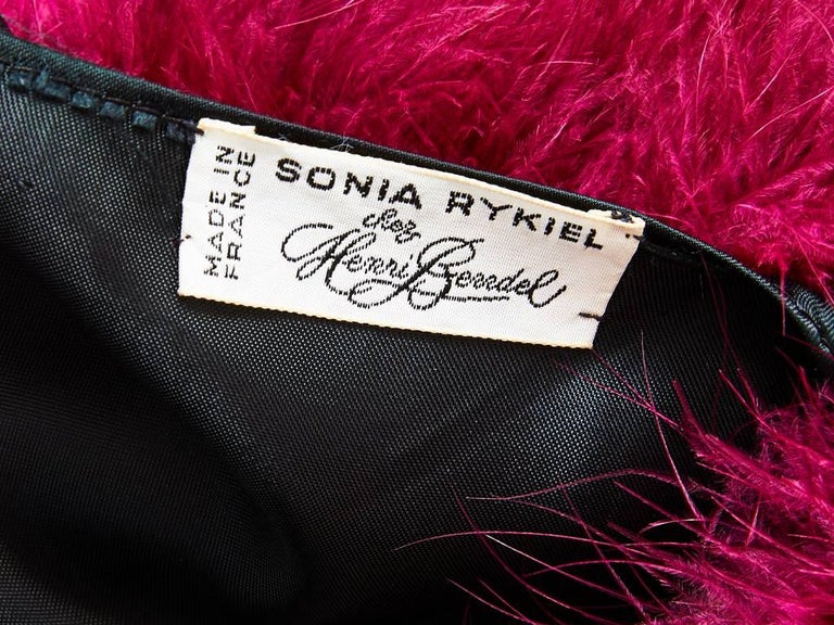 Women's Sonia Rykiel Fuschia Marabou Vest For Sale