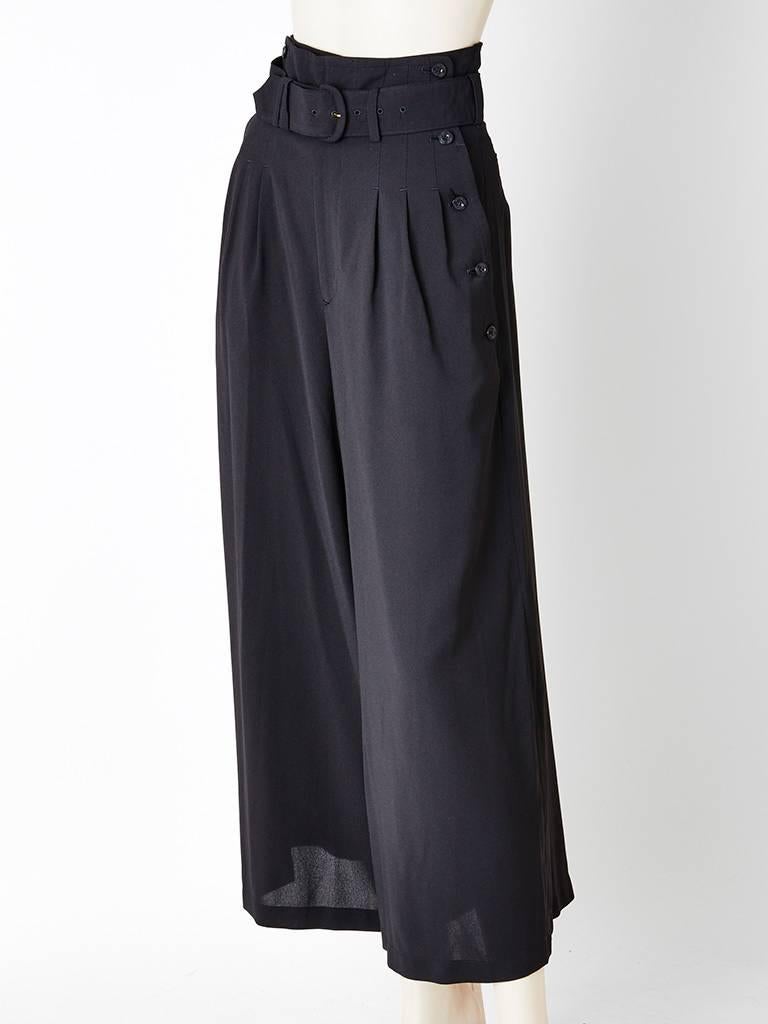 Black Matsuda WIde Leg High Waist Trouser