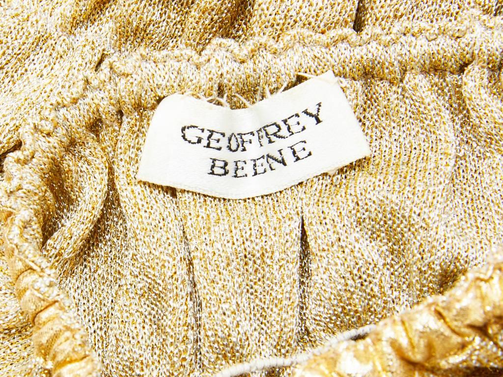 Beige Geoffrey Beene Lurex Knit Ensemble  For Sale