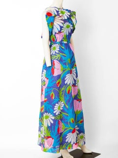 Givenchy Dotted Swiss Floral Patterned Maxi Dress