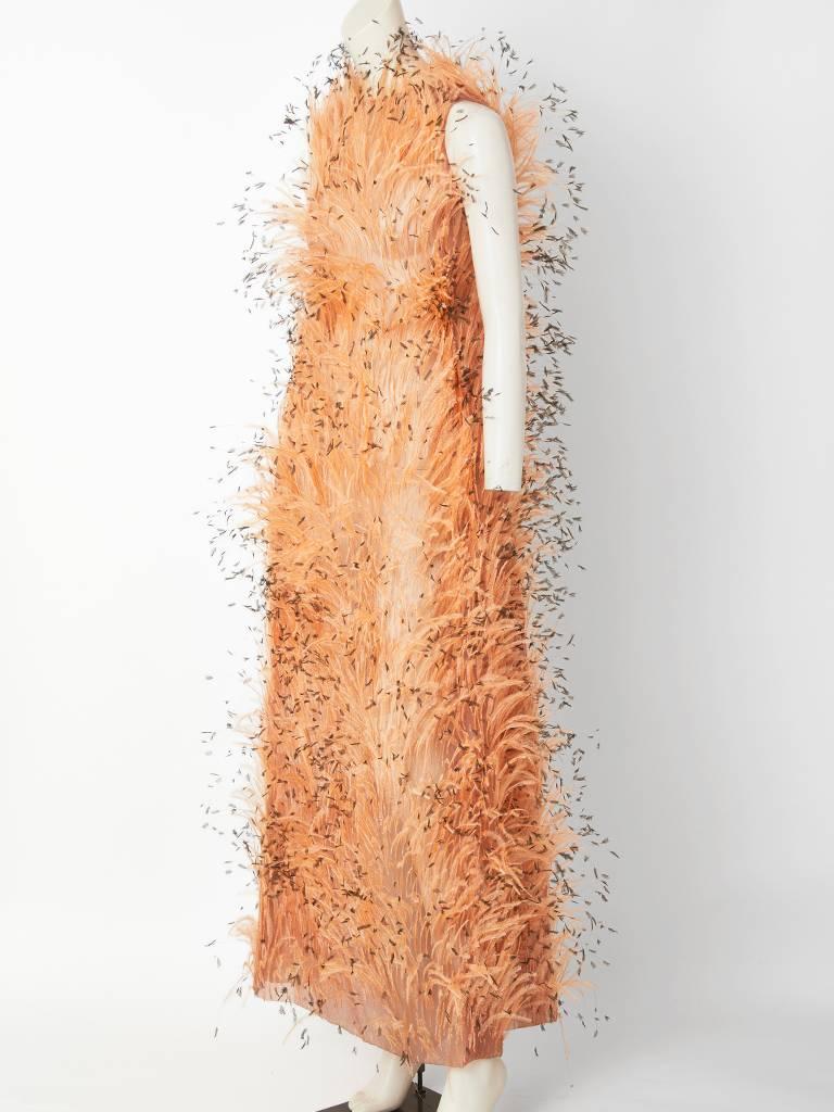 balenciaga feather dress