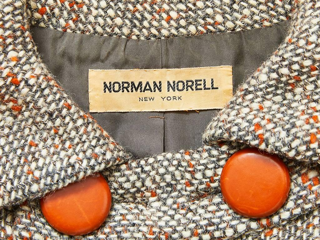Norell Tweed Day Dress with Capelet In Excellent Condition In New York, NY