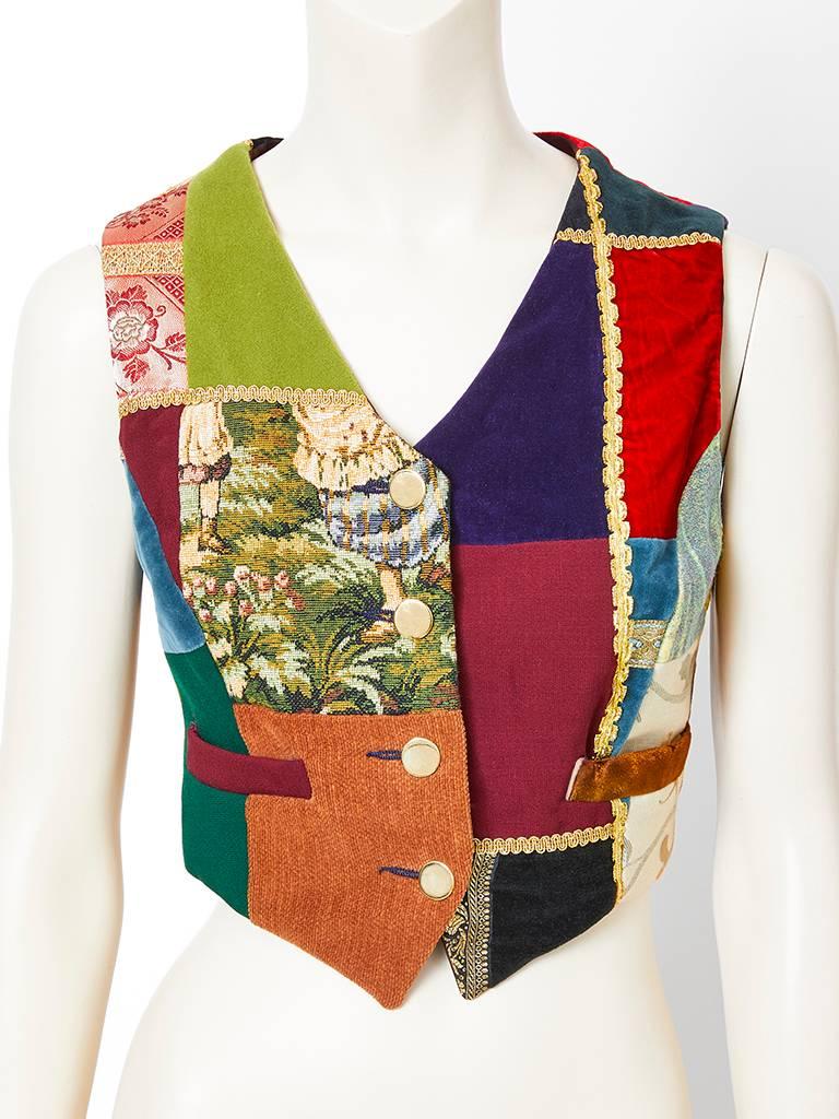 Dolce and Gabbana Velvet Patchwork Blazer and Vest at 1stDibs | dolce ...