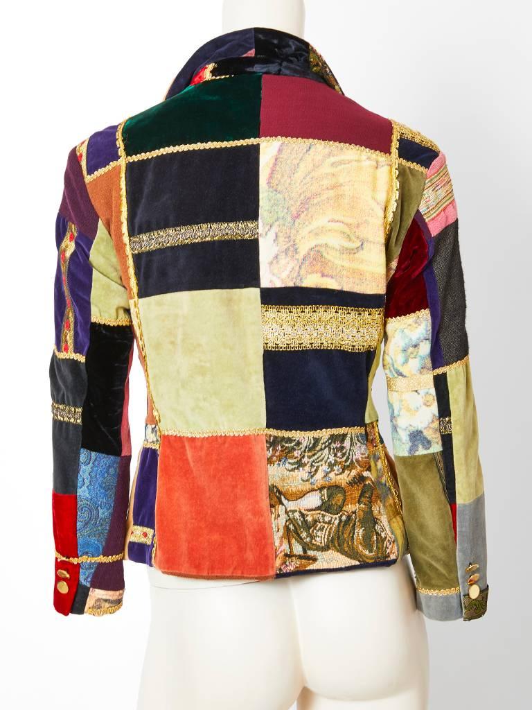 Women's Dolce and Gabbana Velvet Patchwork Blazer and Vest