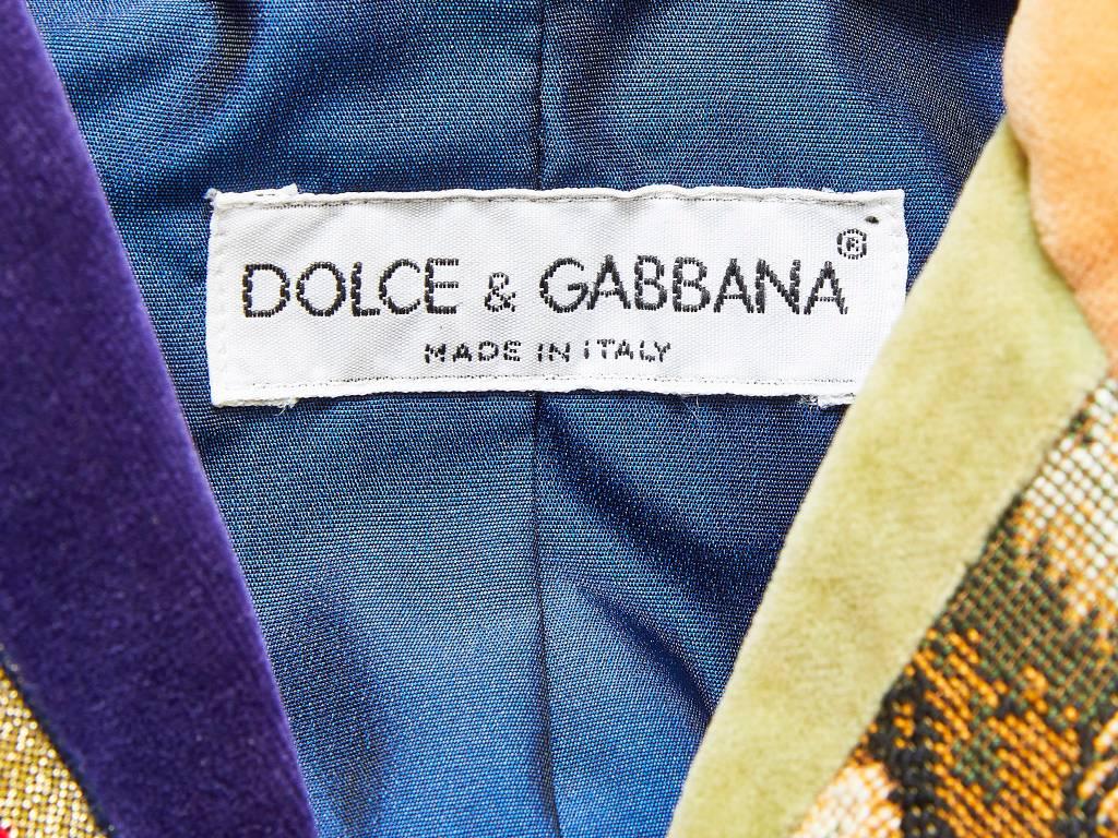 Dolce and Gabbana Velvet Patchwork Blazer and Vest 1