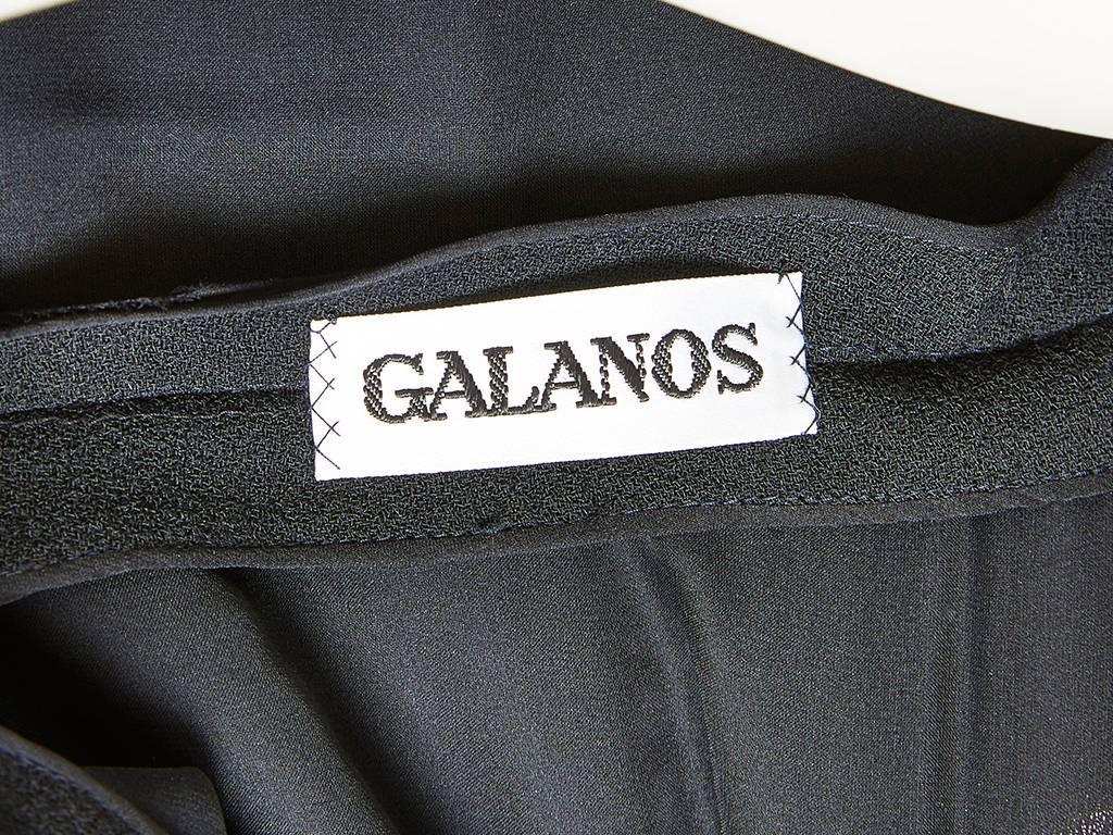 Galanos Wool Crepe Gown With Trompe L'oeil Detail 1