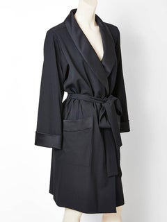 Yves Saint Laurent Smokingmantel mit Gürtel