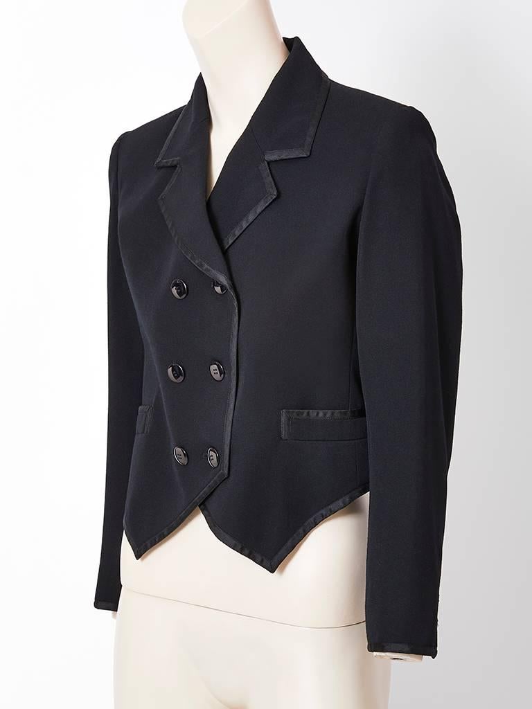 Black Yves Saint Laurent Wool Spencer