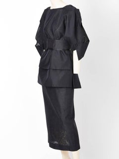 Vestido drapeado de gasa de algodón