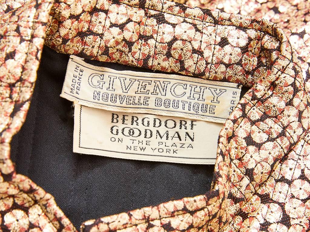 Givenchy Gold Lame Quilted Evening Jacket 2