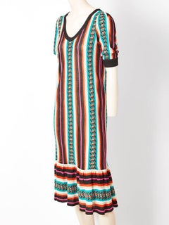 Yves Saint Laurent  Bold Stripe Knit Day Dress