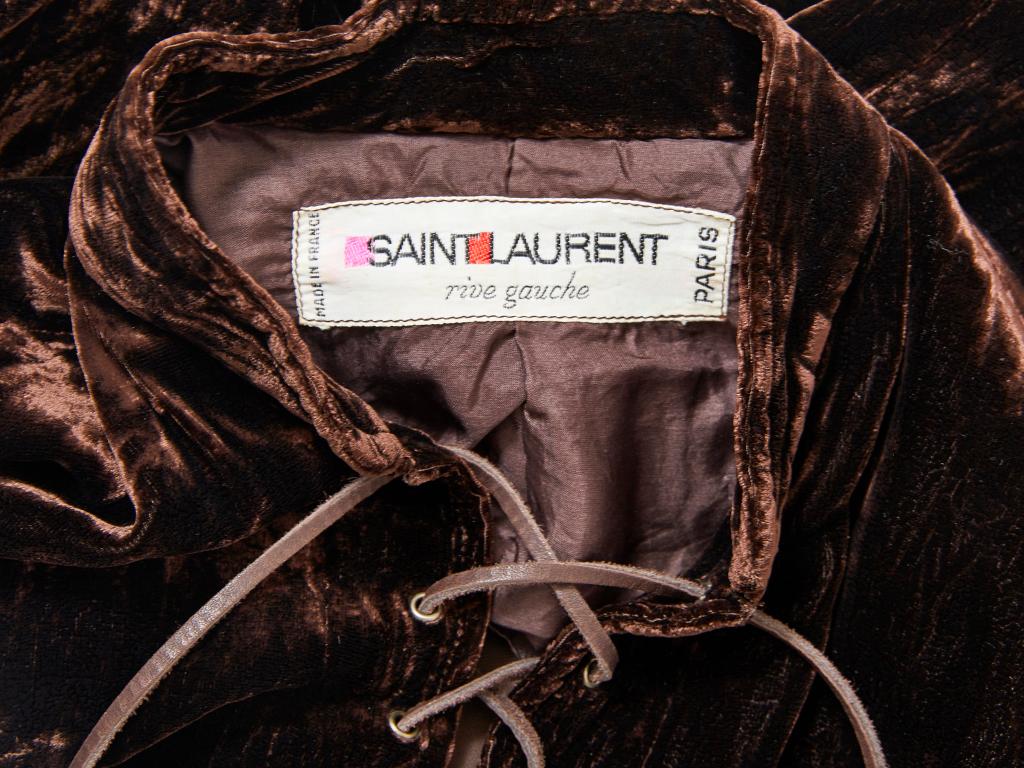 Women's Yves Saint Laurent Panné Velvet Saharienne