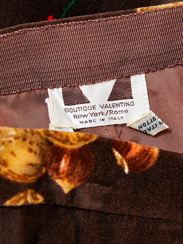 Women's Valentino  Velvet Acorn Pattern Maxi Skirt
