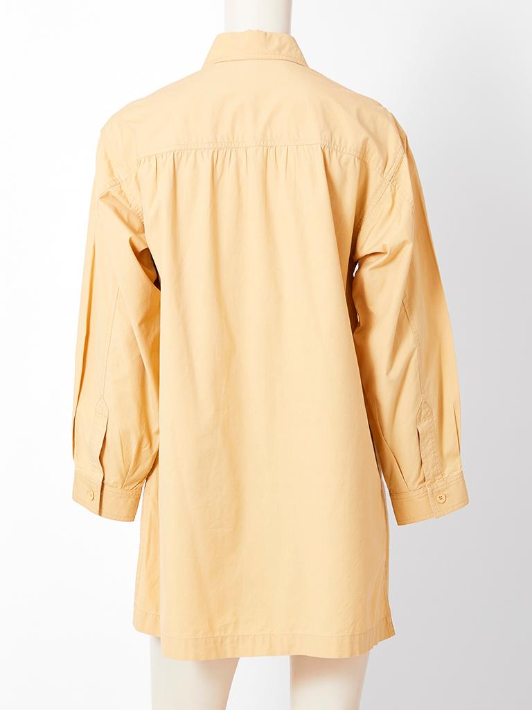 Orange Yves Saint Laurent 70's Cotton Tunic 