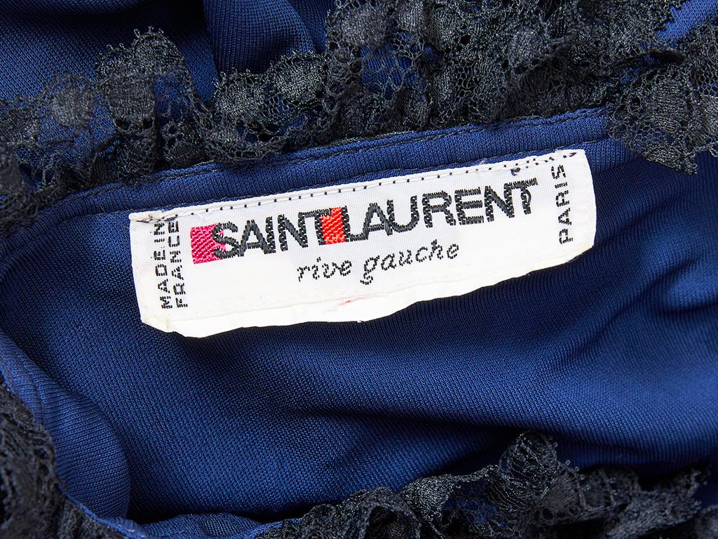 Women's Yves Saint Laurent Rive Gauche Tiered Slip Dress