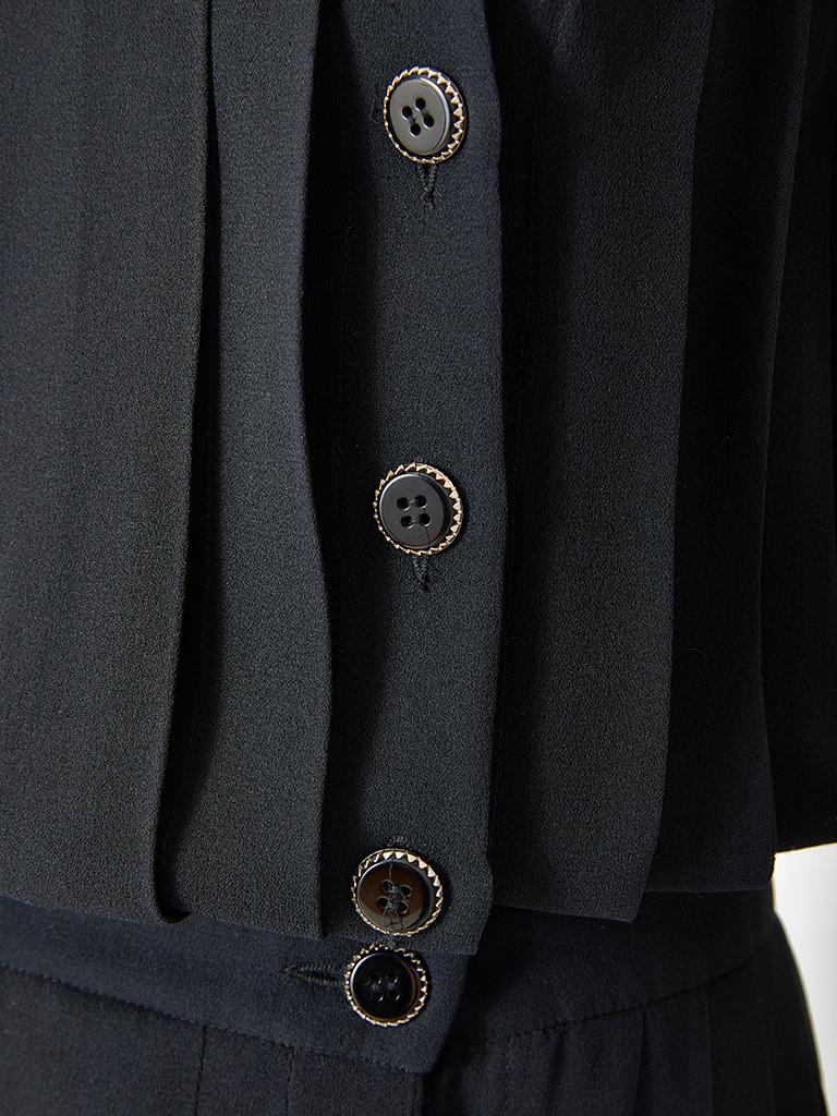 Black Karl Lagerfeld Pleated Maxi Dress