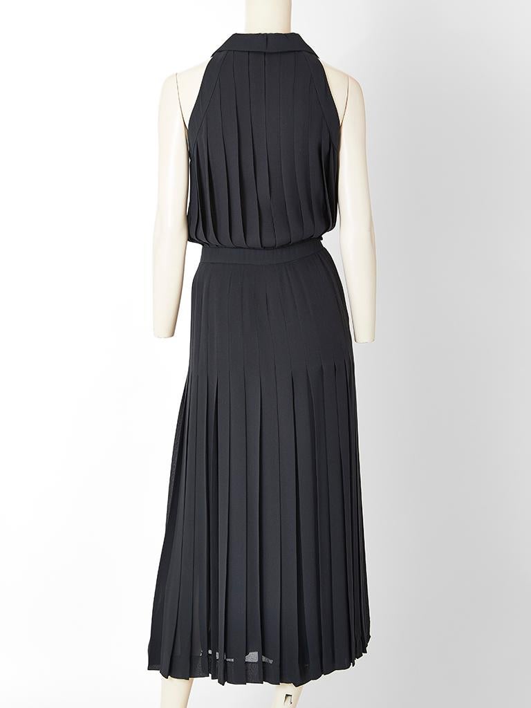 Karl Lagerfeld Pleated Maxi Dress In Excellent Condition In New York, NY