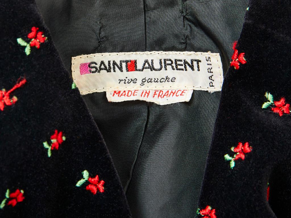 Yves Saint Laurent Embroidered Velvet Evening Ensemble 2