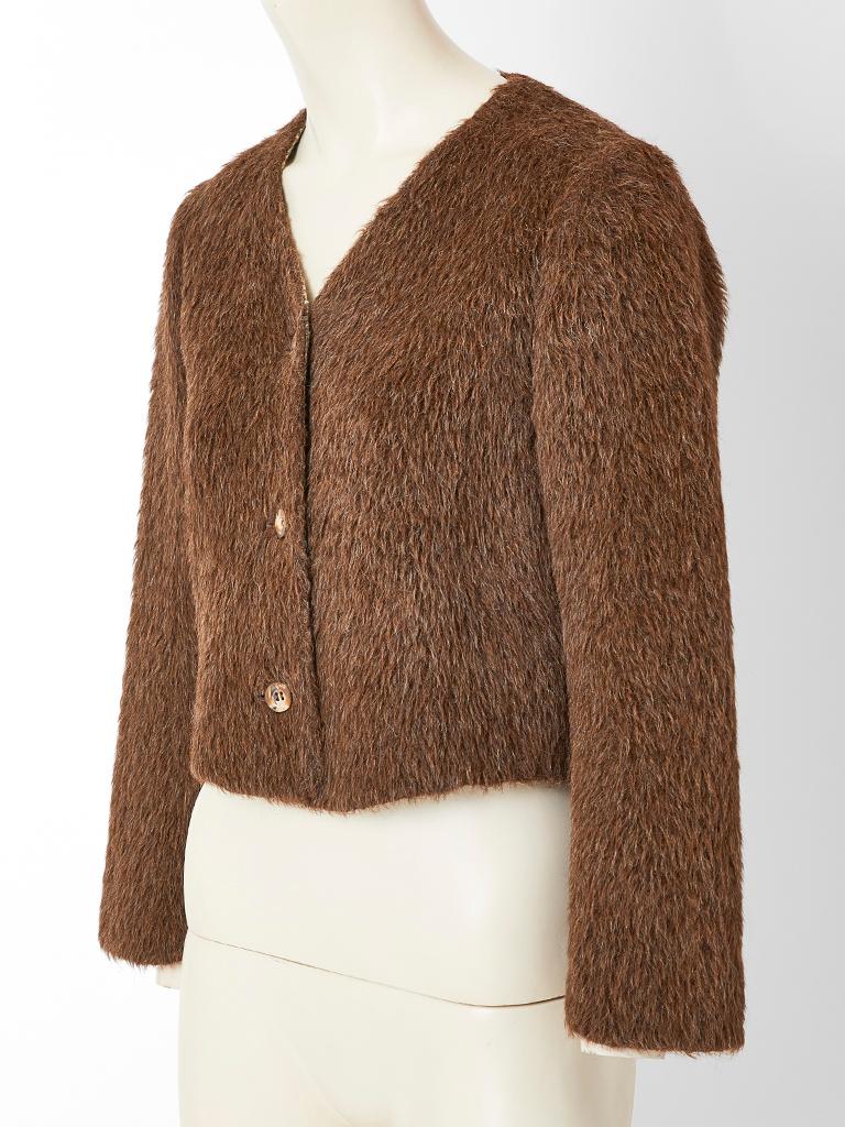 Brown Geoffrey Beene Mohair Jacket