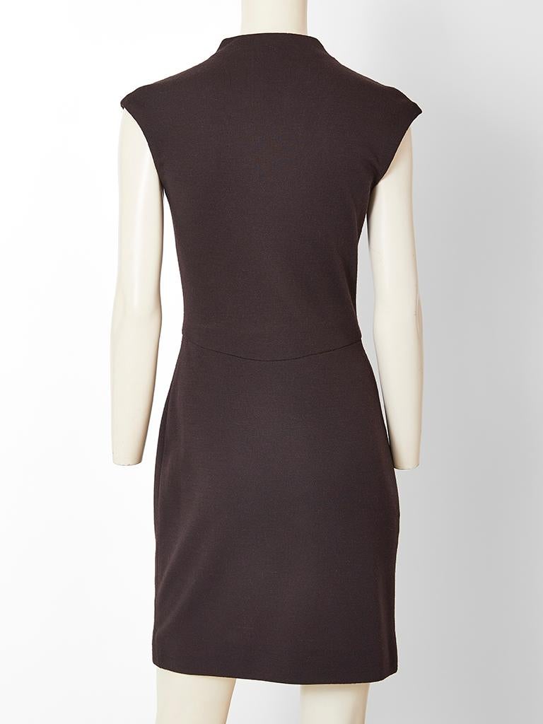 Vestido de día de punto de lana Geoffrey Beene Negro en venta