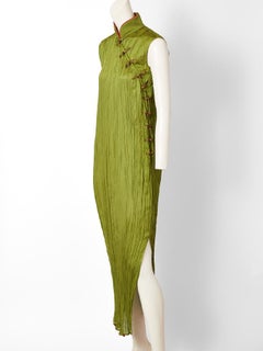 John Galliano for Dior Plissé Chinese Inspired Dress