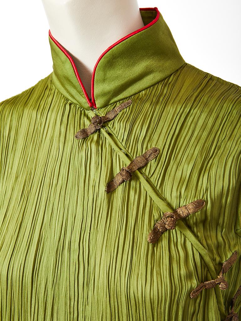 John Galliano for Dior Pliss Chinese Inspired Dress at 1stDibs | dior dress  china, john galliano chinese collection, dior chinese dress