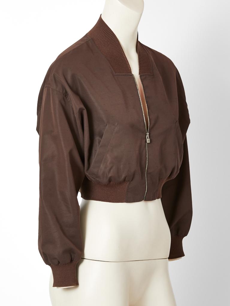 Hermes Silk Bomber Jacket at 1stDibs