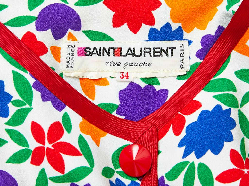Women's Yves Saint Laurent Rive Gauche Floral Pattern Jacket