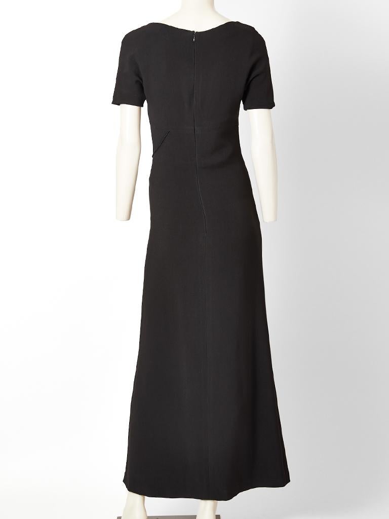 Black Balenciaga Le Dix Bias Cut Maxi Dress