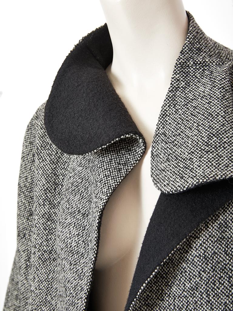Gray Geoffrey Beene Tweed Maxi Coat