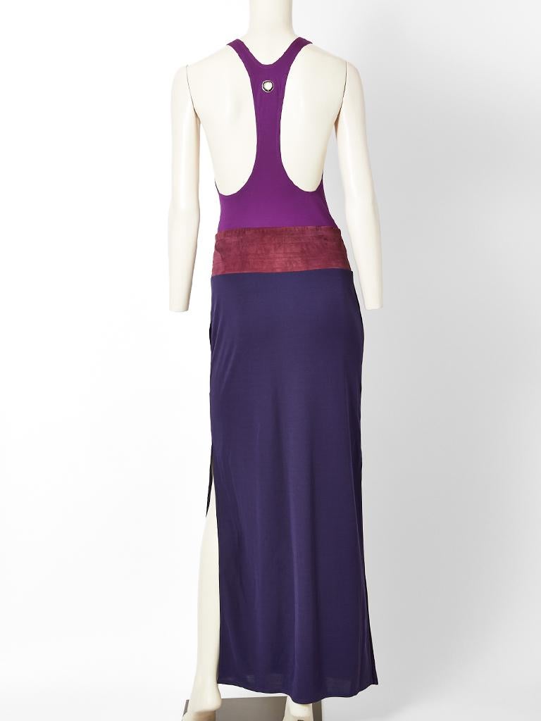 Purple Hermès Color Block Gown