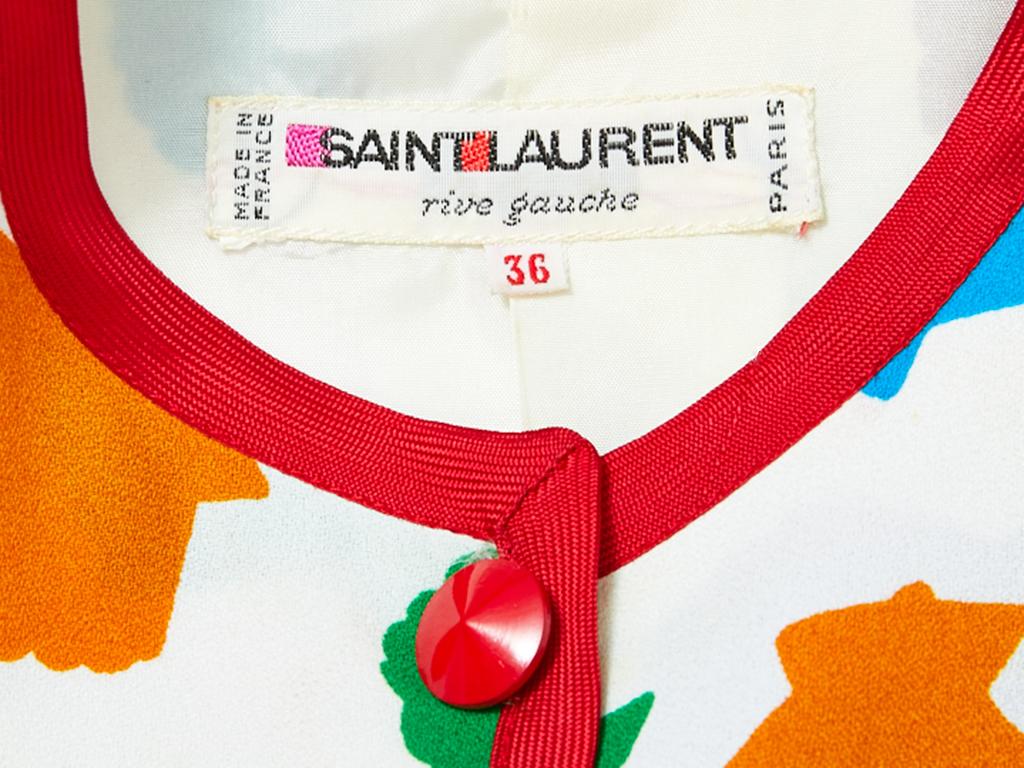 Yves Saint Laurent Rive Gauche Shell Pattern Cropped Jacket In Excellent Condition In New York, NY