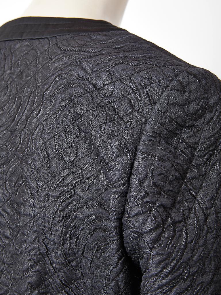 Black Yves Saint Laurent Rive Gauche Quilted Evening Jacket