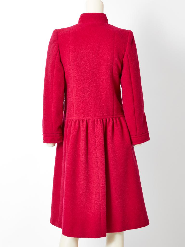 Women's Yves Saint Laurent Rive Gauche Wool Boucle Coat