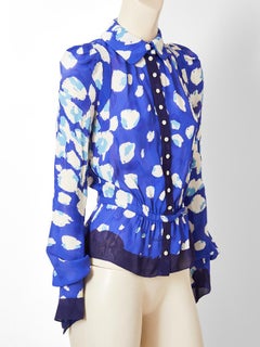 Balenciaga Abstract Floral Pattern Blouse