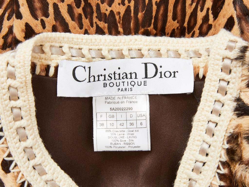 Women's John Galliano for Dior Leopard Pattern Jacket