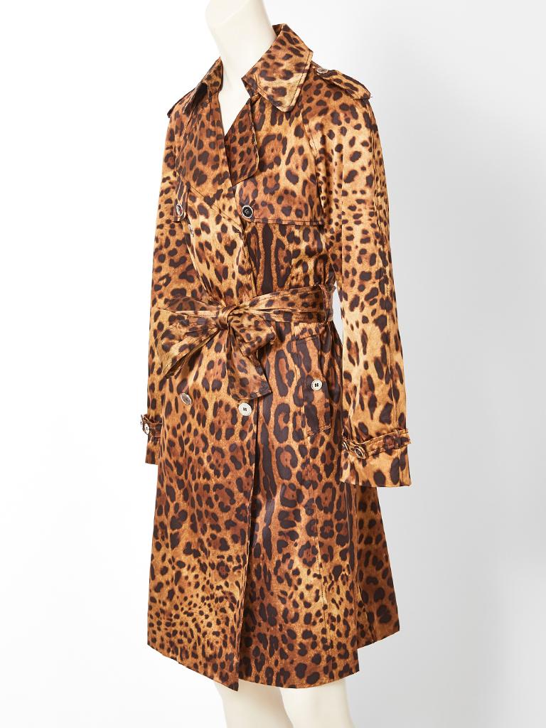 Dolce and Gabbana Leopard Trench at 1stDibs