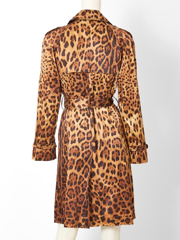 leopard trench coat