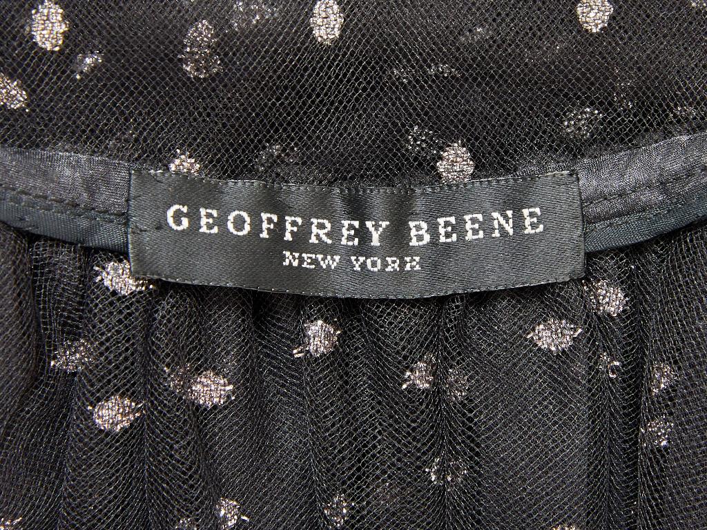 Geoffrey Beene Dotted Tulle Cocktail Dress For Sale 1