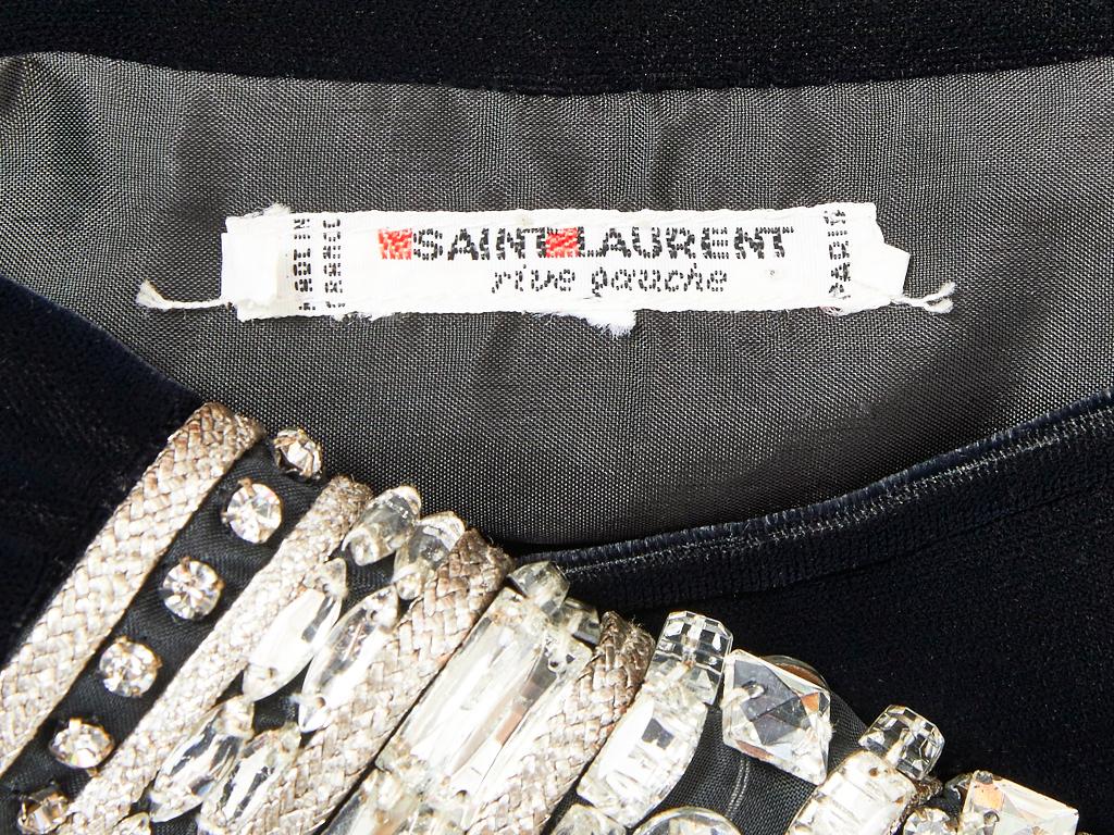 Women's Yves Saint Laurent Velvet Top with Strass Embellishment