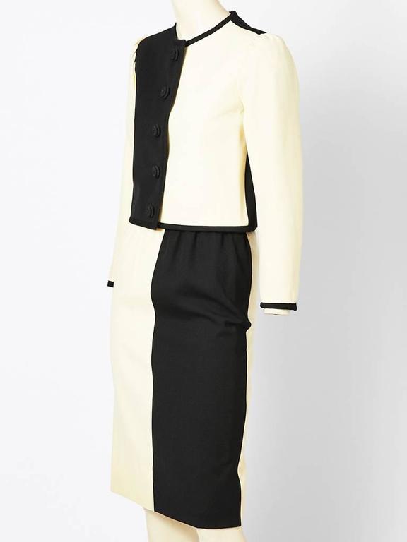 Half Black Half White Blazer Dress 